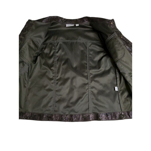 Erin London Dark Green Embosed Jacket - M - Picture 7 of 14